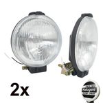 2x 12V Inch Van 4x4 6" Sport Giant Round Halogen Driving Spot Light Lamp + Cover