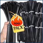 500 Black Cable Ties Zip Ties Nylon Tie Wraps Small Short Long Thin Thick Heavy