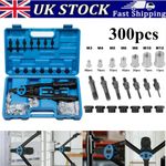 300PCS Rivet Nut Kit Riveter Gun Heavy Duty Riveting Rivets Nutsert Tool Rivnut