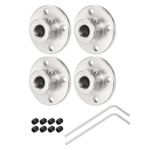 4pcs 8mm Flange Coupling Connector with Fastening Screw and M3 Hex Wrench