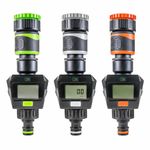 Digital Garden Hose Water Flow Meter 3/4" & 1" BSP LCD Water Usage Monitor