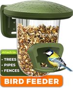 Outdoor Bird Feeders for Small Birds - No Mess Bird Seed Feeder for Fences, Wall