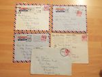 Five 1950's Malaya Forces Mail Covers Major Singapore GHQ British Army