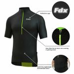 FDX Race Fit Mens Cycling Jersey Short Sleeve Breathable Summer Bike Cycling Top