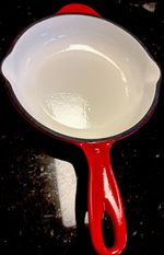 TLC The Love Collection Red Enamel Cast Iron Skillet Pans