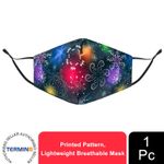 Termin8 Design 1 Printed Pattern Lightweight Breathable Reusable Face Mask