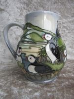 Moorcroft PUFFINS Pattern JUG  issued 1997 Excellent