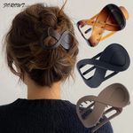 Flat Hair Clips for Thick Thin Hair, Round Lay Down Claw Clips for Women