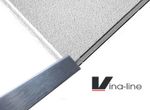 SaharaSandtone Tegular Suspended Ceiling Tile 595x595 Brushed Chrome Grid Per5m2