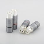 4PCS Telfon Insulator Silver Plated Balanced Hifi Audio Cable Connector XLR Plug