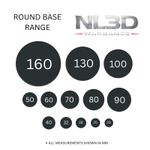 Wargaming Round Bases Full Range 20mm-160mm Warhammer