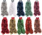 6 X 2M Chunky Tinsel Christmas Tree party Home Xmas Decoration Garland 12 Metre