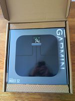 Garmin Index S2 Smart Scale Body Composition, Digital Display, Black