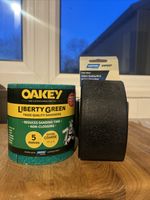 OAKEY LIBERTY GREEN 40G  COARSE 5 mtr SANDPAPER  AND NORTON RUBBER SANDING BLOCK
