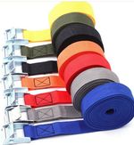  Tie Down Straps Metal Cam Buckle 25mm Webbing 1m - 5m Securing Luggage Trailer