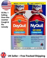 Vicks DayQuil NyQuil Severe Cold Flu Liquid Medicine 2x 12oz