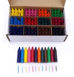 144 Chunky Wax Crayons Class Bulk Pack 12 Colours School Classroom Colouring