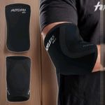 Hustlers Only 5mm Neoprene Elbow Sleeves Weightlifting Gym Support RRP £24