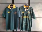 2 adult South Africa home international rugby union shirts