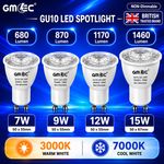 GU10 LED 7W 9W 12W 15W Warm White Cool White Spotlight Ceiling Downlight Bulbs