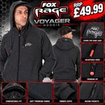Fox Rage Men’s Grey Full Zip Predator Lure Fishing Hoodie Outdoor Size Small NEW