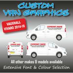 Van Graphics Sign Writing Vehicle lettering signs Vauxhall Vivaro 2014-2018