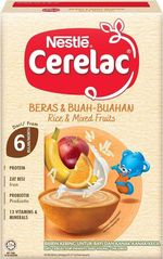 Nestle Cerelac Fortified Baby Cereal Rice & Mixed Fruit 250g x 6 PACK