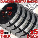 5 Mortar Raking Disc 115mm 41/2" Diamond Mortar Joints Raking Disc Brickwork