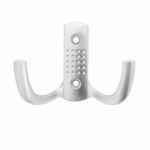 Satin Double Hook for Hat Robe Coat Cloths Metal Kitchen Towel Water-Resistant 