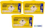 3X Sharpsguard Sharps Bin 1 litre Yellow Needle Box, Medical Waste Tub Container