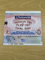 Division Two Play-Off Final 2000 Ticket, Wigan Athletic v Gillingham Wembley