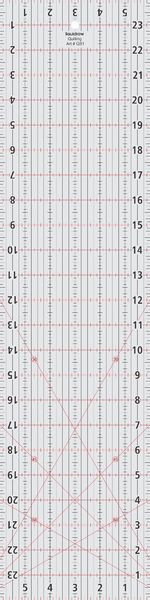 Liquidraw Patchwork Quilting Ruler 6 x 24 Inches Acrylic Imperial Template Clear