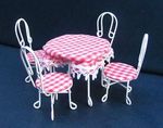 Dolls House Metal Patio Table And 4 Chairs Conservatory 1:12 Scale 556 tumdee
