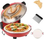 YIBAKE 1200W Electric Countertop Pizza Oven 420°C – 31 cm Stone Plate – Home Kit