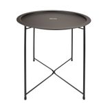 Collapsible Table / Tray - Round Side Table Strong Frame Black 46x52cm