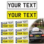 2x Personalised Kids Number Plate Decal Sticker for Children's Electric Ride Car