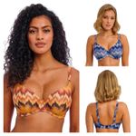 Freya Arizona Wave Bikini Top Plunging Wired Abstract Womens Swimwear 206102