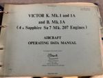 Original Handley Page Victor B1/1a/k1/1a Operating Data Manual. Very Rare