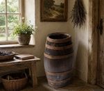 Vintage Coopered Stand, English, Oak, Barrel, Stick, Umbrella, 20th Century