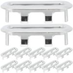 Durable Reusable Plastic Oval Sink Overflow Cover Silver Replacement Basin Cap