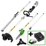Cordless Brushless Garden Multi Tool 5 in 1 20V with 1 x 4.0Ah Battery & Charger