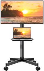 KKTONER Mobile TV Cart for 23 to 65 inch LCD LED Flat Small, Black