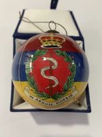 Amazing and Unique Royal Army Medical Corps (RAMC) Glass Commemorative Bauble