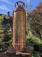 1920s Solid Copper American Made Fire Extinguisher Vintage Antique