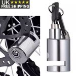Heavy Duty Stainless Steel Motorcycle Anti Theft Disc Brake Lock Security + Keys