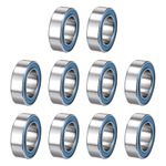 10 Pcs 6x10x3mm MR106-2RS Deep Groove Bearing Double Sealed Chrome Steel ABEC-7