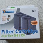 SuperFish Aqua-Flow 100 & 150 Filter Cartridge Activated Carbon 2 pcs
