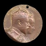 1902 Edward VII Coronation Medal Jarrow Celebration Badge Pin