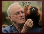 John Cleese & Colin A Red Ruffed Lemur Signed 10x8 Colour Photo Autograph
