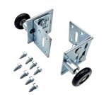Pair of castors (upper) incl. screws for sectional door/wheel Ø 46 mm